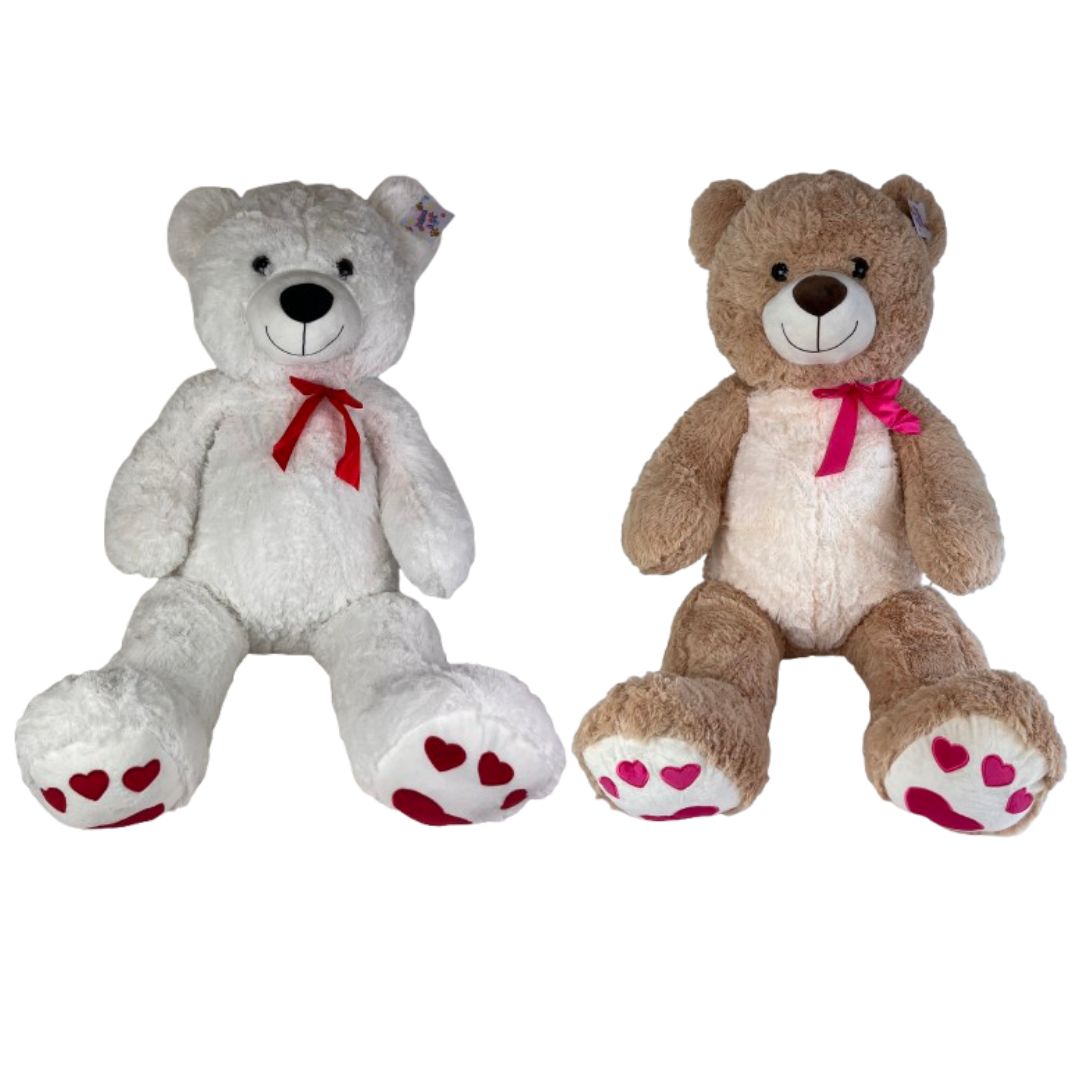 (Mis 9) XOXO ORSO Peluche seduto occhi glitter 110cm 2ass…x2